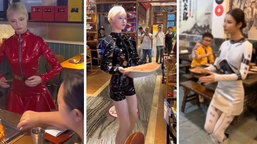 Meseras de un restaurante en China se vuelven viral por atender como robot