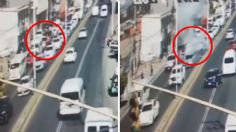 Captan momento EXACTO en que explota camioneta que transportaba peregrinos en la México-Pachuca | VIDEO