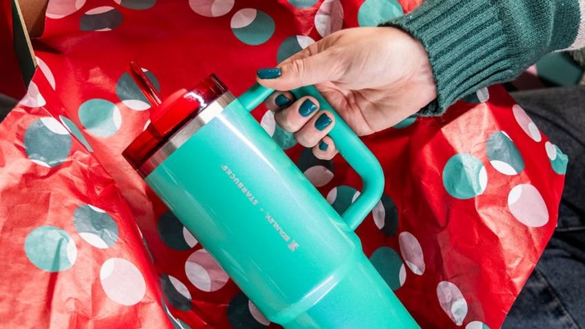 Starbucks lanza vaso navideño de Stanley color verde menta con tapa roja: ¿cuánto cuesta?