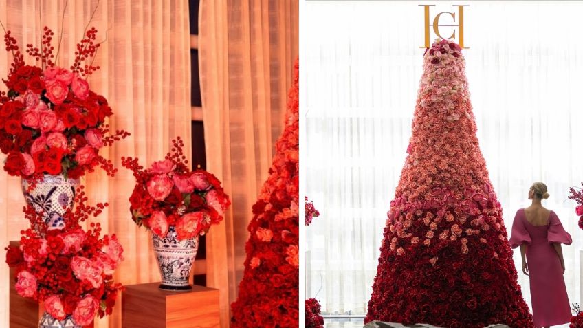 Así es el árbol de Navidad que Carolina Herrera elaboró inspirado en la cultura mexicana l VIDEO