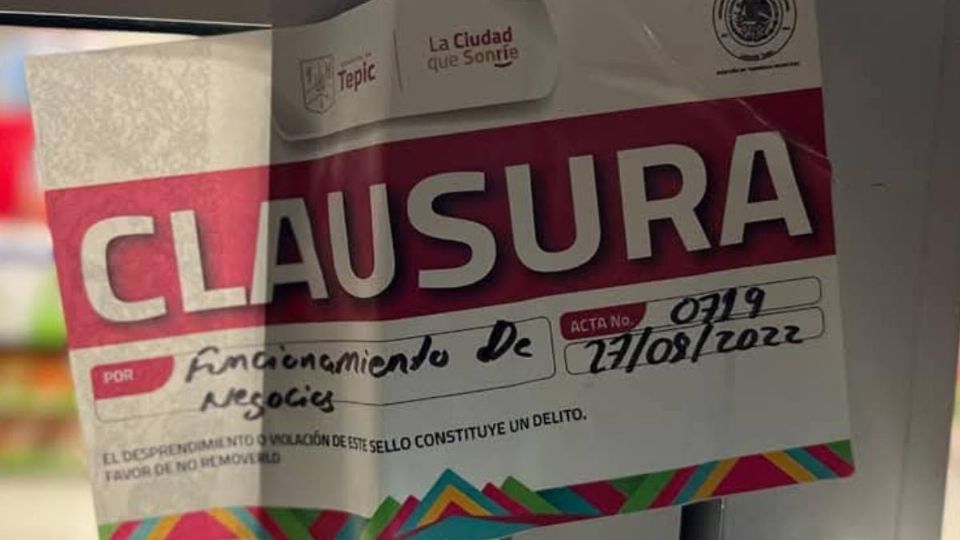 Los establecimientos que no tengan los permisos necesarios serán clausurados por las autoridades.