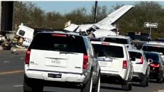 VIDEO: momento exacto en que avioneta aterriza de emergencia y se impacta contra automóviles en EU