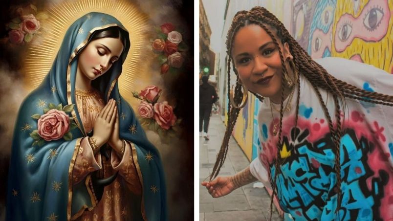 La rapera mexicana habló de su cercanía con la Virgen de Guadalupe.