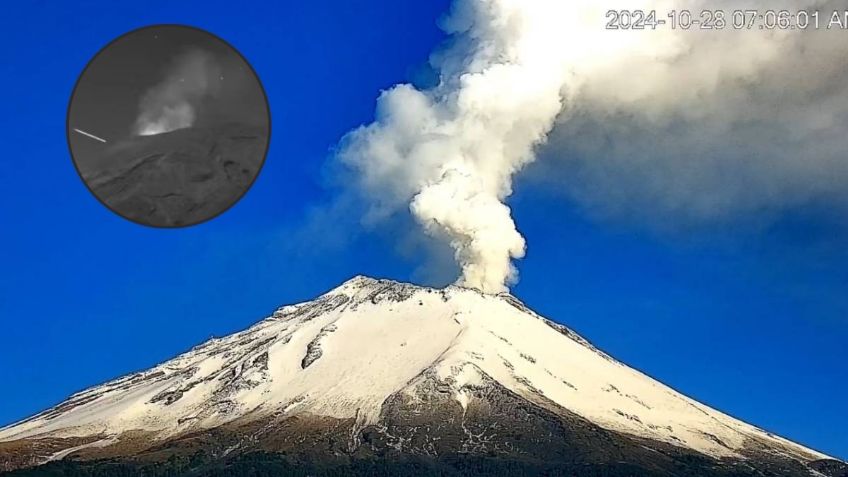 Captan en VIDEO estrella fugaz sobre el cielo del Volcán Popocatépetl