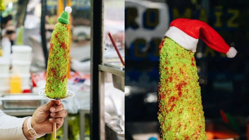 Dónde comprar tu elote navideño, los famosos antojitos mexicanos con todo y su gorro de Santa Claus