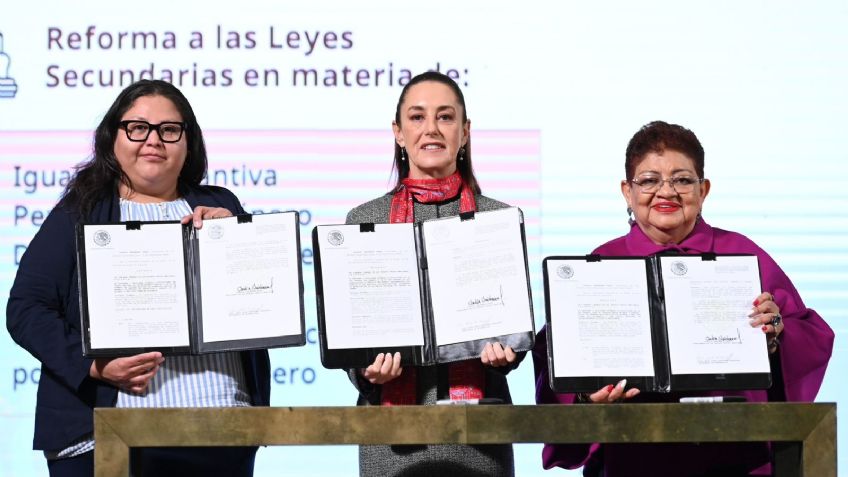 Claudia Sheinbaum firma decreto por el cual se reforman leyes secundarias para proteger a las mujeres en México