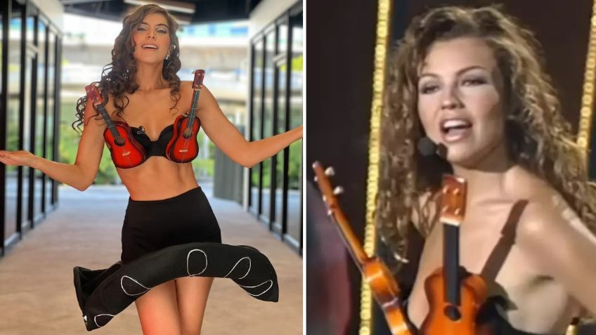 Esmeralda Ugalde, hermana de Ana Bárbara, se convirtió en la nueva Thalía con este look de los años 90