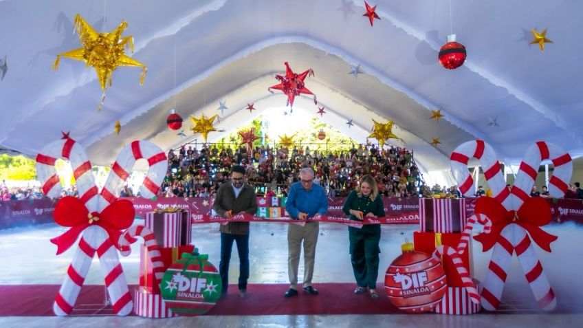 Simbolizando la luz, esperanza y unidad de los sinaloenses, Rocha Moya enciende el tradicional árbol de Navidad