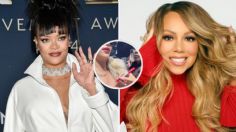 ¡Fan navideña! Rihanna le pide a Mariah Carey que le firme el pecho