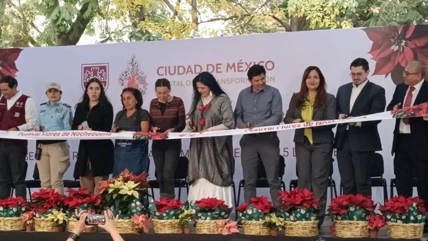 Inauguran Festival de las Flores de Noche Buena; turismo estima la venta de más 2 millones de estas plantas