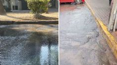 Vecinos reportan mega fuga de agua en Miguel Hidalgo; aclaran que es un desfogue controlado