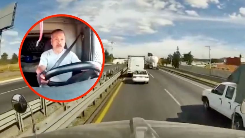 Filtran VIDEO del momento exacto en el que un tráiler se estrelló contra un carro y dejó 2 muertos en la Puebla-Orizaba