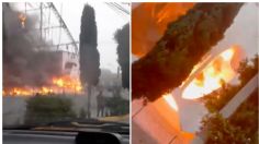 Incendio consume Bazar Navideño de Plaza Cívica Álvaro Obregón | IMÁGENES FUERTES