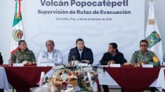 En territorio, el gobernador Armenta supervisa rutas del Popocatépetl