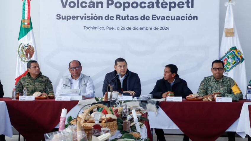 En territorio, el gobernador Armenta supervisa rutas del Popocatépetl