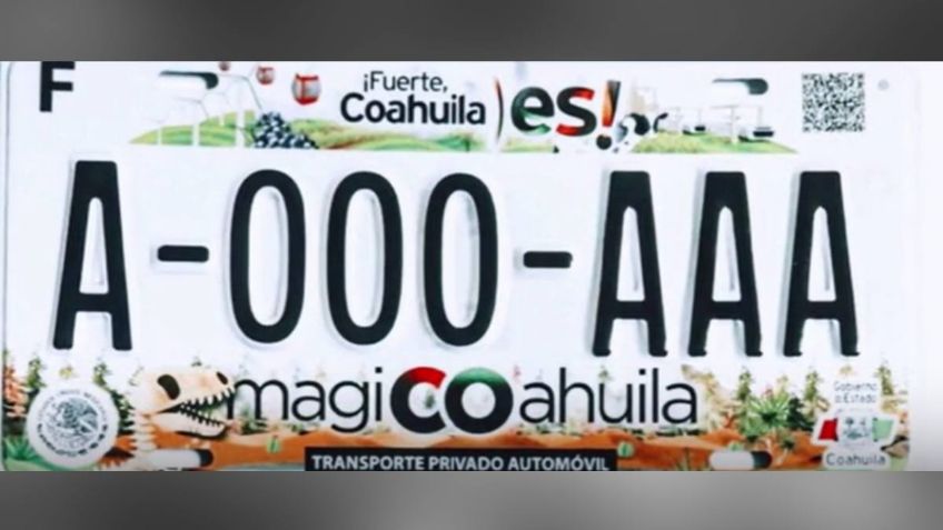 ¿Cómo serán las nuevas placas en Coahuila?