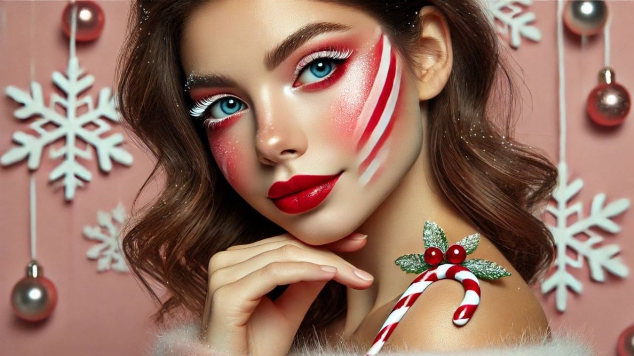 Deslumbra en Año Nuevo con el look Candy Cane Blush: la nueva tendencia de maquillaje que arrasa