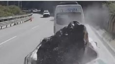 El trágico momento en que una piedra gigante aplasta una camioneta y mata a 3 personas: VIDEO