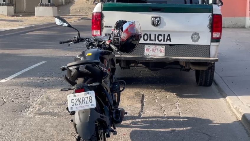 Motociclista cae de puente en avenida Chimalhuacán y Pantitlán