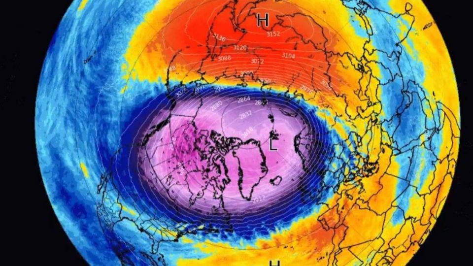 Vórtice polar, a punto de golpear a México