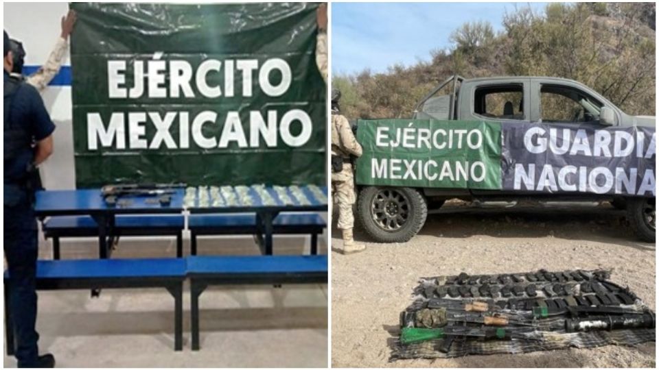 En Nogales, Sonora, elementos del Ejército Mexicano aseguraron dos armas largas, cargadores, 51 cartuchos y diversas dosis de drogas. El costo de la droga asegurada es de 649,192 pesos