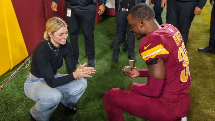 Jeremy Reaves, de Washington Commanders, propone matrimonio a su novia tras asegurar el pase a los playoffs | VIDEO