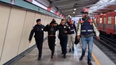 Detienen a sujeto por adentrarse a las vías del Metro; sufría delirio de persecución