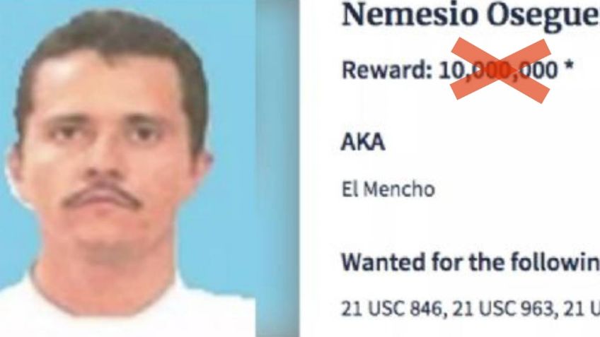 Estados Unidos aumenta recompensa a 15 mdd por captura de "El Mencho", líder del CJNG