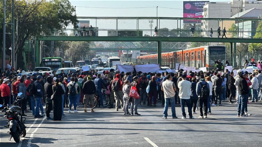 Retiran bloqueo en Tlalpan, Churubusco y División del Norte, así se vio en FOTOS