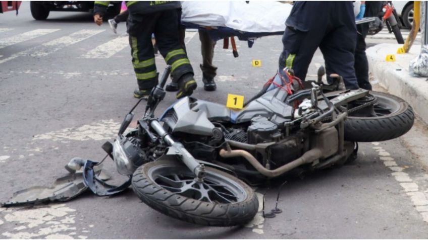 Motociclista muere en fuerte accidente en Calzada de los Misterios, GAM