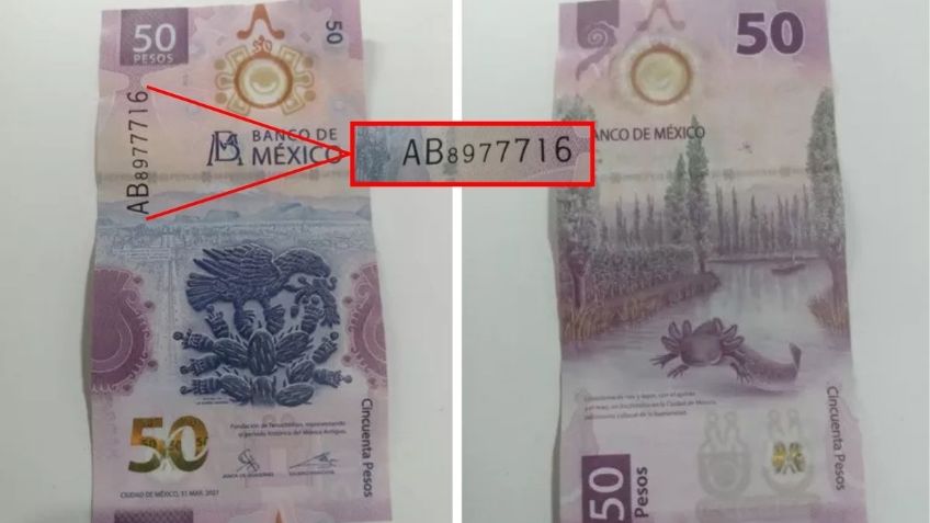 Ofertan billete de ajolote hasta 550,000 pesos, este número de SERIE lo hace valioso