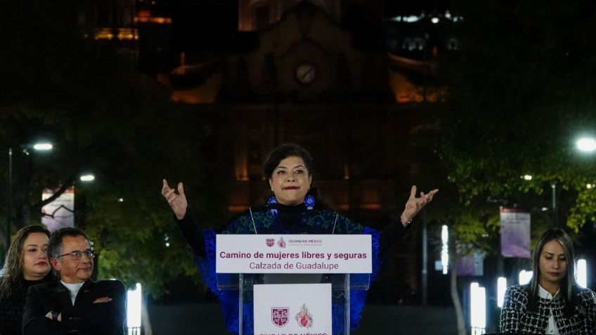 Clara Brugada instala primer camino de mujeres libres y seguras en la Calzada de Guadalupe