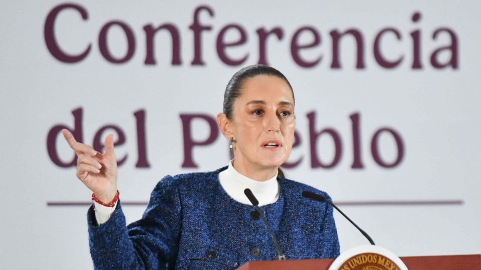 Presidenta Claudia Sheinbaum durante conferencia matutina de prensa