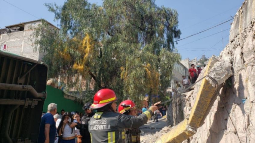 Vuelca camión de pasajeros en Tlalnepantla, reportan al menos 18 personas lesionadas