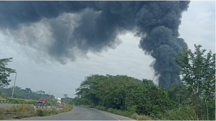 VIDEO: explota y se incendia empresa petrolera de Cunduacán, Tabasco