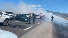 IMÁGENES FUERTES: 18 carros chocan en Lerma y quedan unos encima de otros; hay varios lesionados