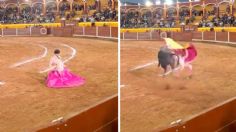 IMÁGENES FUERTES | Alberto Ortega es embestido por un toro en corrida de Tlaxcala