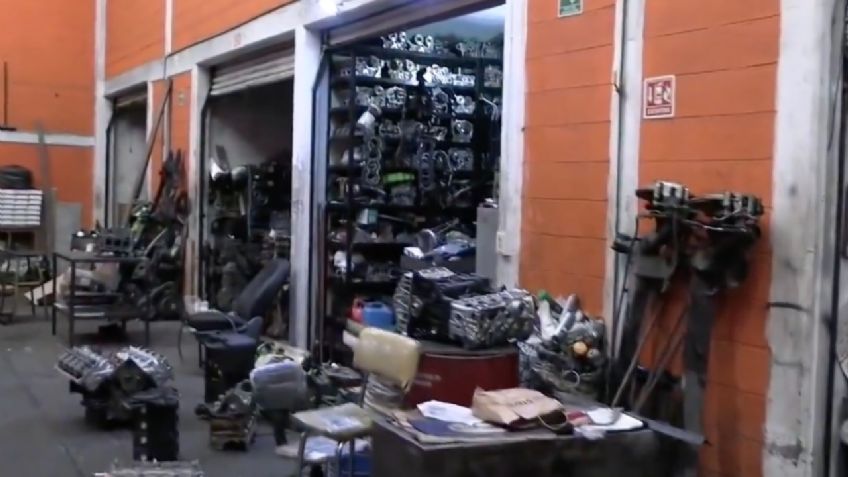 Decomisan 30 toneladas de autopartes robadas en bodega de Tepito: SSC