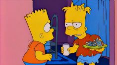 Este sería Bart Simpson si tuviera un gemelo malvado, de acuerdo con la Casita del Horror de 1997