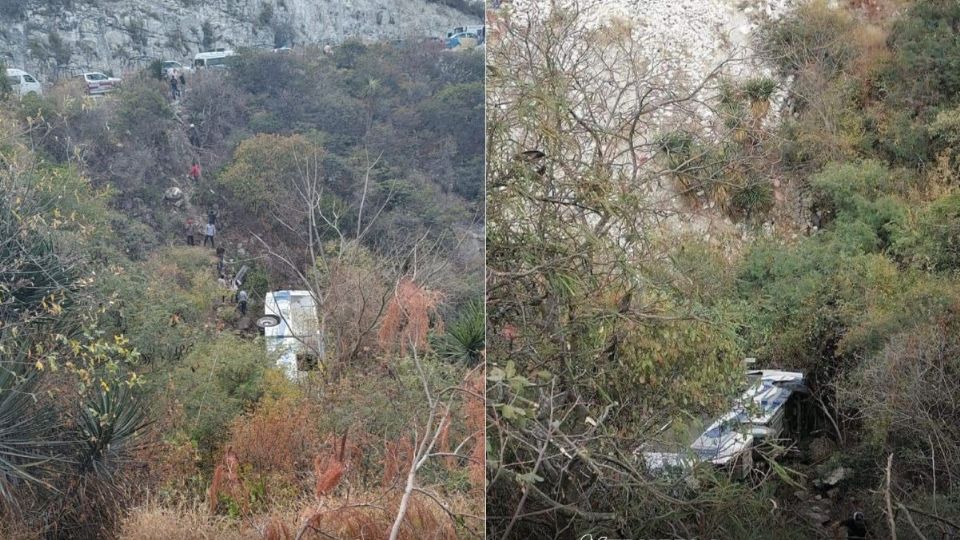 Vuelca autobús de pasajeros en Puebla