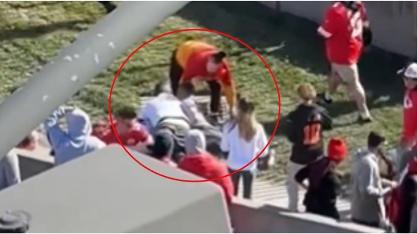 VIDEO: así fue el momento en que aficionados de los Chiefs de Kansas detuvieron a uno de los agresores