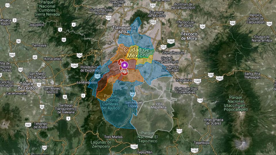 SkyAlert presenta mapa de falla Plateros-Mixcoac