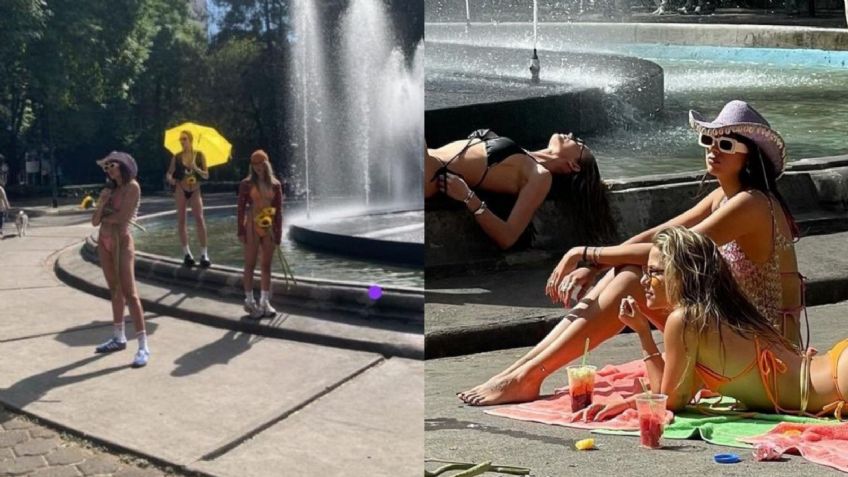 Mujeres son captadas en pleno parque de La Roma tomando el sol, ¿qué hay detrás de las fotos?