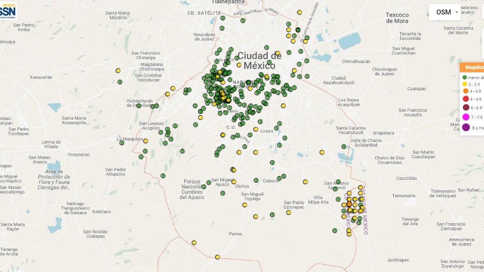 ¿Cuántos microsismos han 'nacido' en la CDMX en los últimos 50 años?