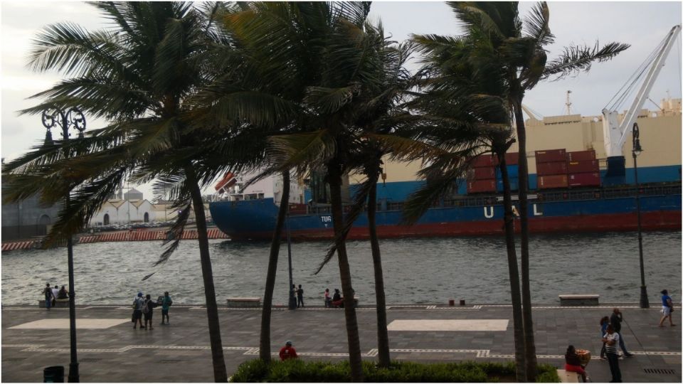 Los fuertes vientos hicieron que el menor cayera al mar