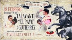 Corridas de toros siguen en la Plaza México hoy domingo 18 de febrero, “El Payo” encabeza el cartel