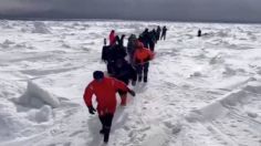 VIDEO: 82 pescadores quedan atrapados en un iceberg tras desprenderse, así fue el heroico rescate