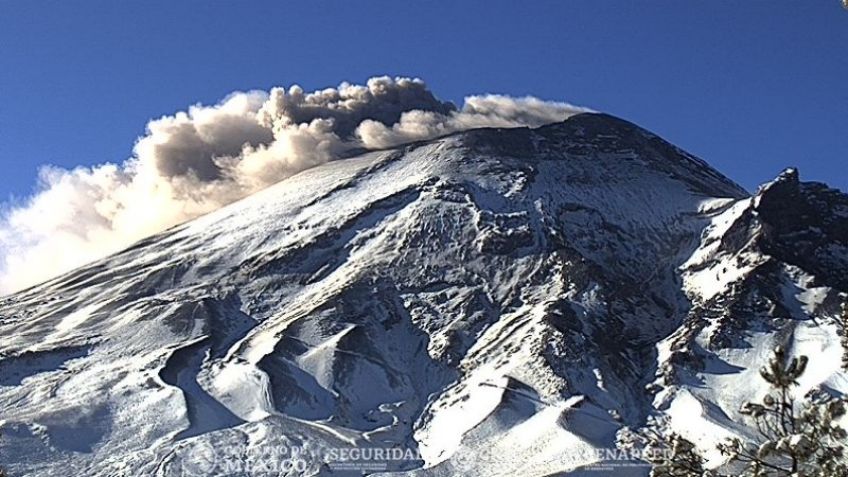 El Popocatépetl regala hermoso amanecer con paisaje nevado y cielo despejado: FOTOS