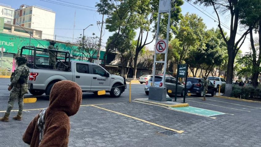 Marina y FGR hacen operativo en la Benito Juarez, CDMX