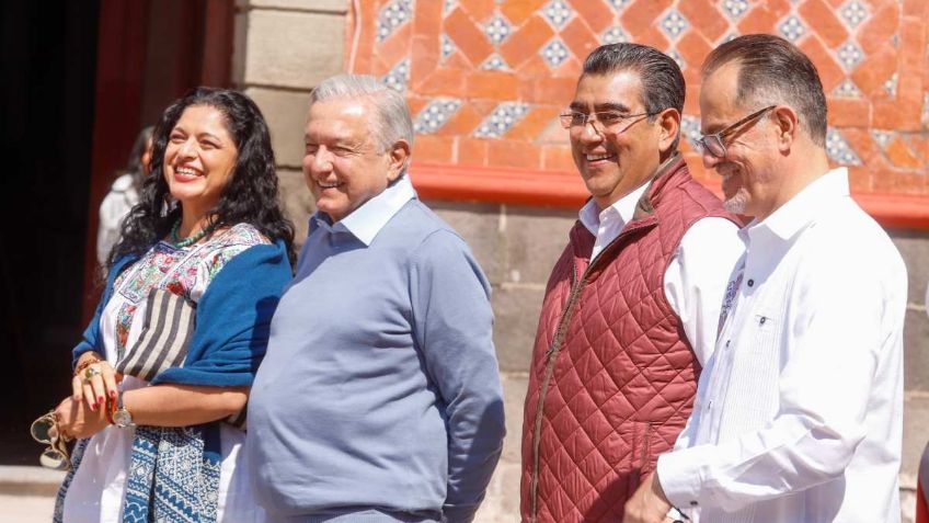 AMLO y Sergio Salomón encabezan la entrega obras del patrimonio cultural